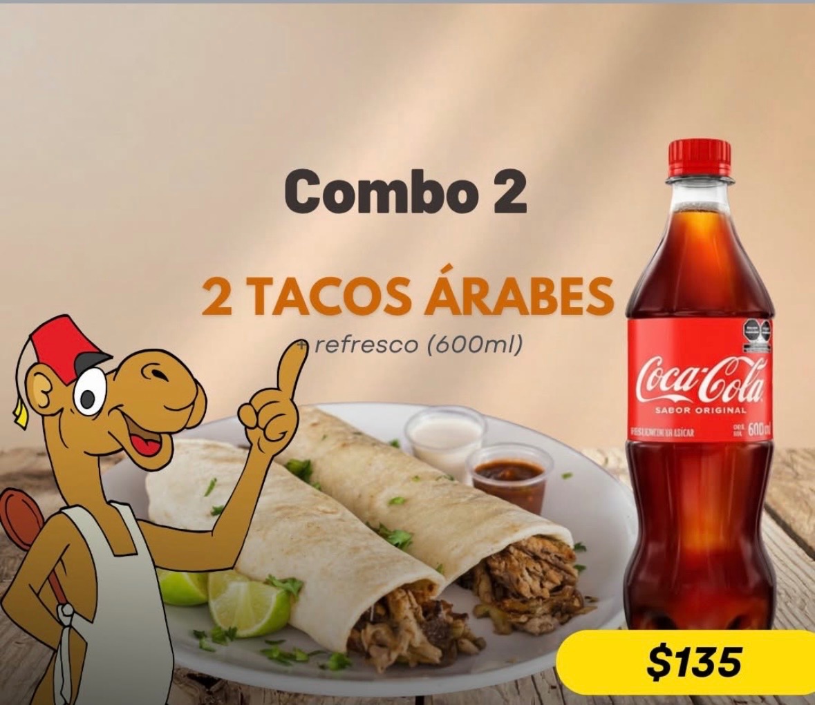 Combo #3 torta árabe y refresco